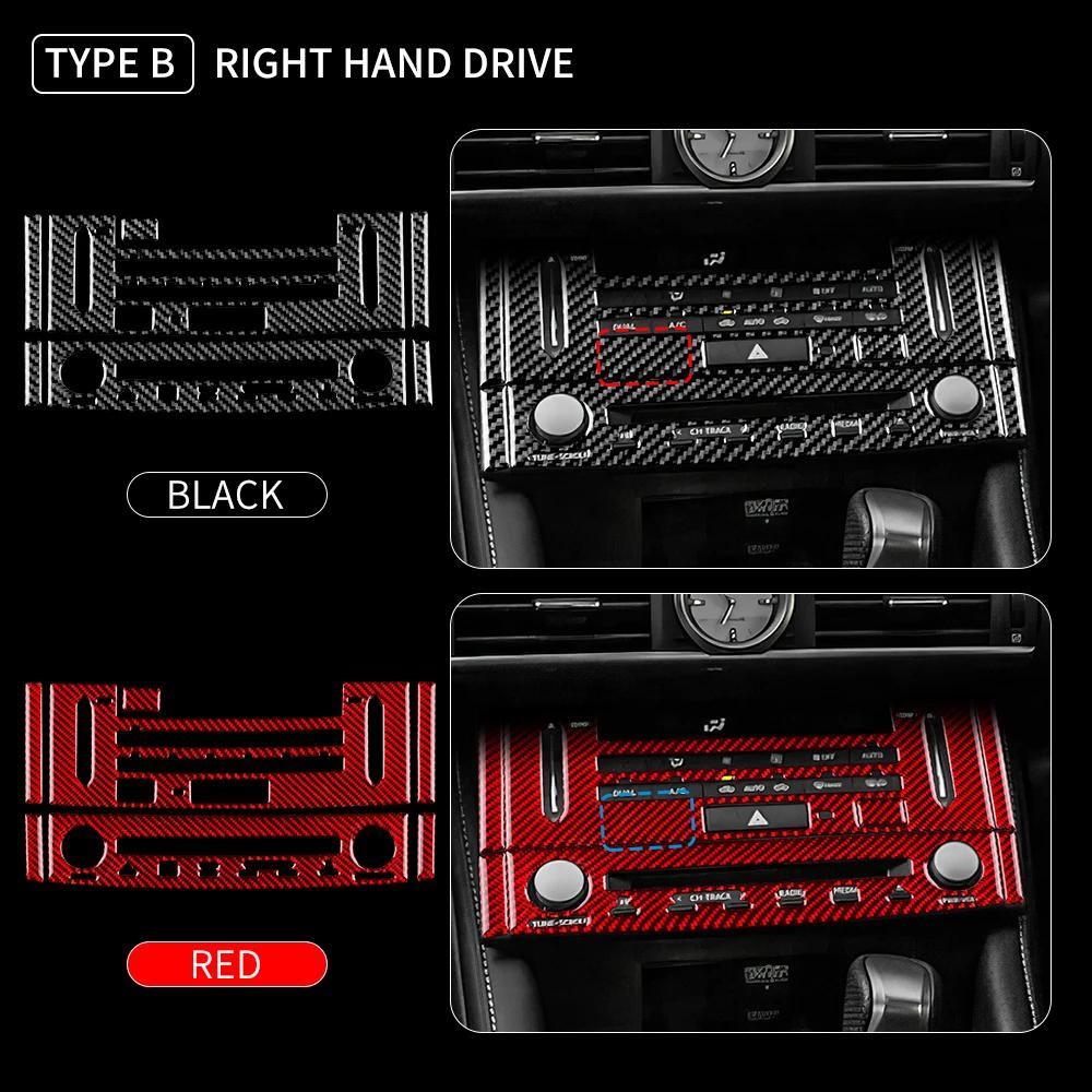 For Lexus RC300 RC350 RC200T 2015 2016 2017 2018 Real Soft Carbon Fiber Interior Trim LHD RHD Car Audio Center AC Sticker