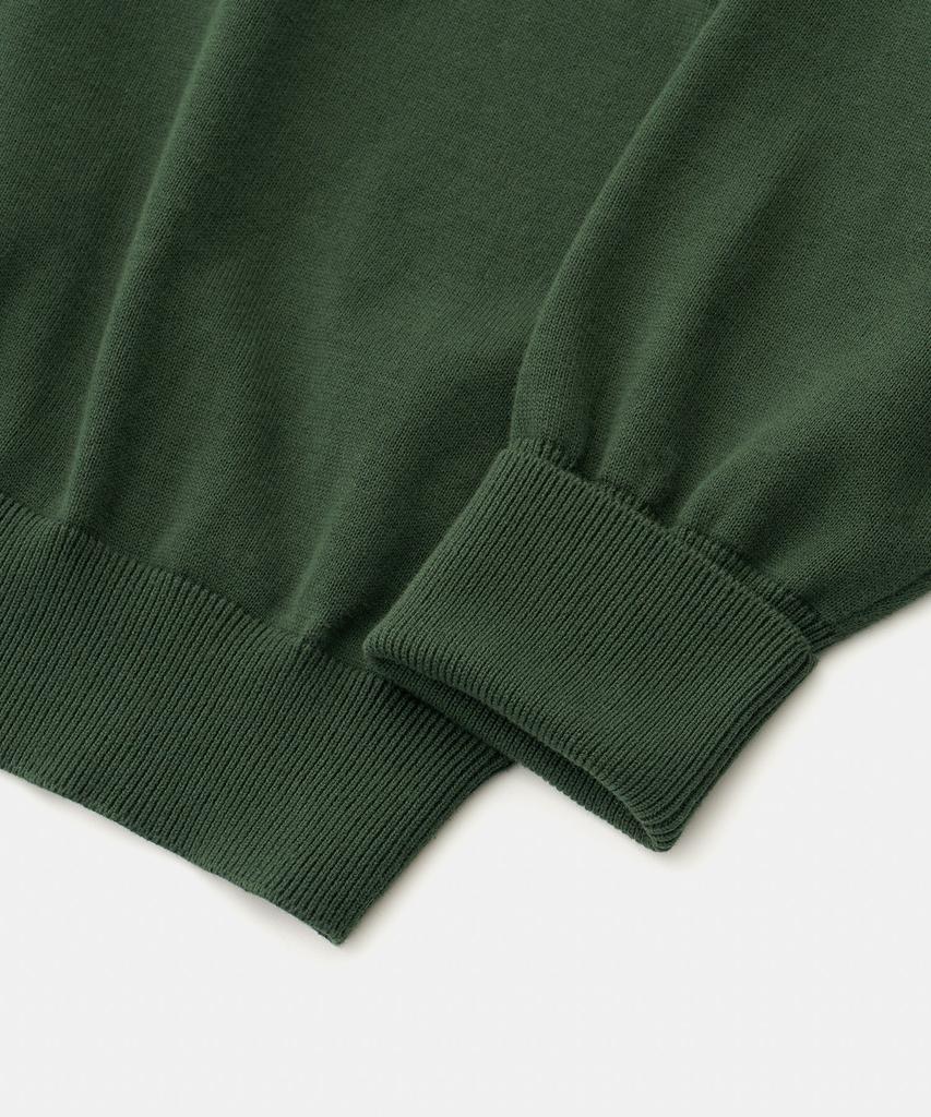 Another Office Scape Knit Polo Cardigan (Forest)