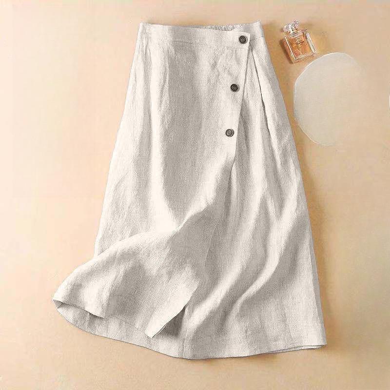 

Юбка с эластичной талией Юбка А-силуэта средней длины для женщин 2XL