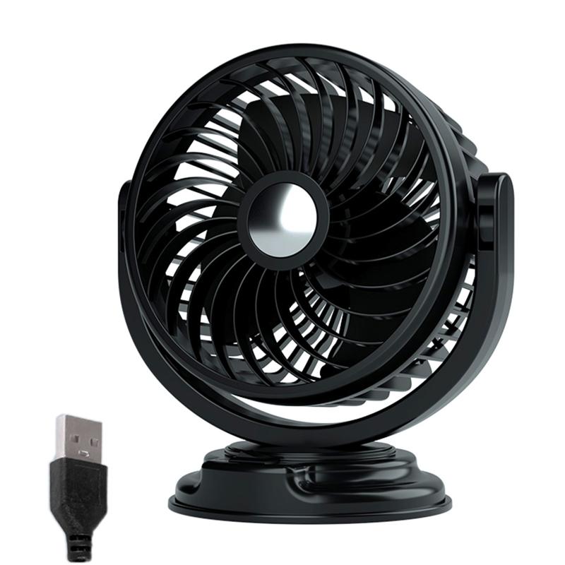 Car Fan DC 24V Electric Car Cooling Fan with 360 Degree Adjustable for Head Low Noise Automobile Vehicle Fan for Car