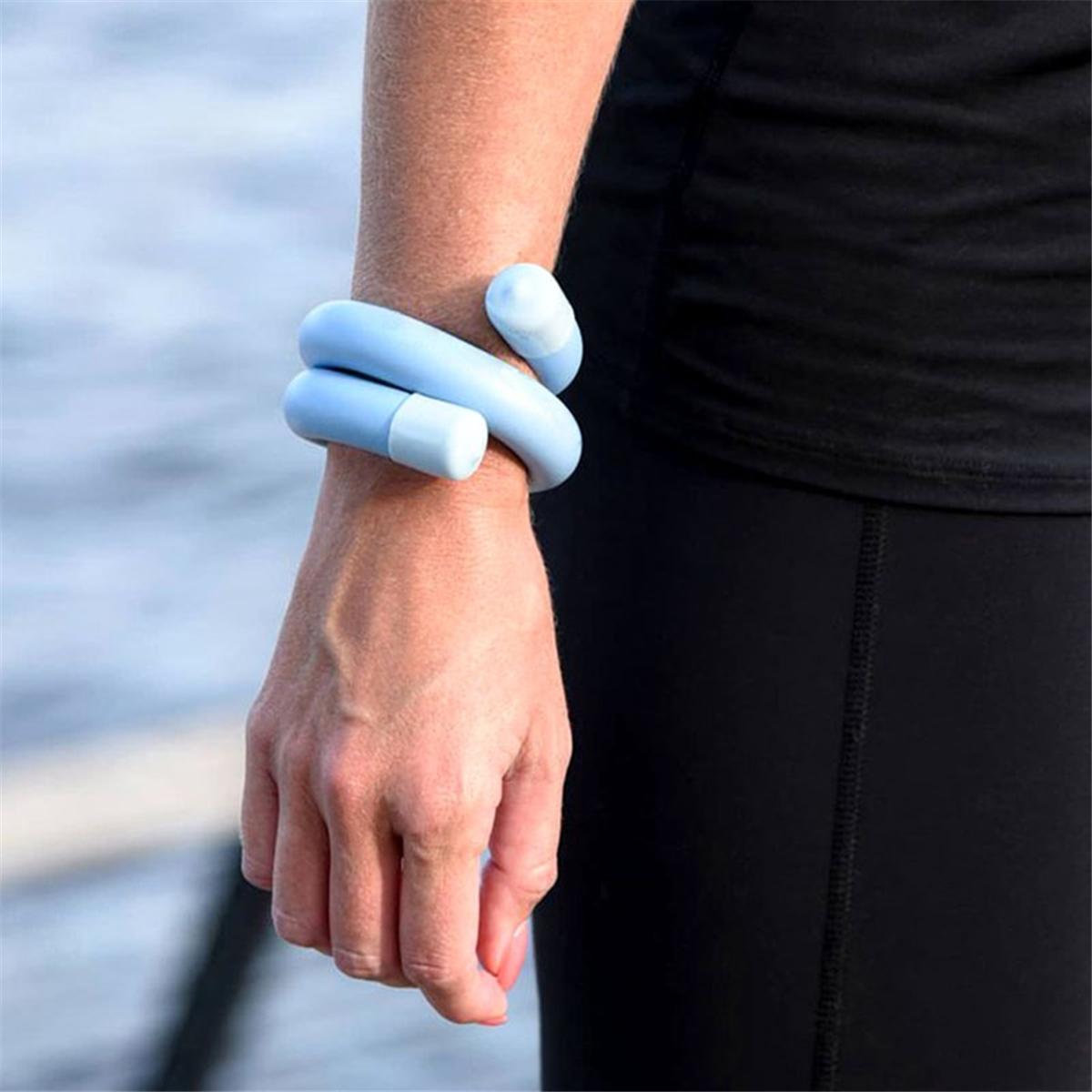 BAAU New Design Weight Bearing Wristband Can Be Bent At Foldable Exercise Assisted for Swimming Yoga Running Blue NONE