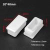 White PP Plastic Table Chair Foot Covers 15*15-100*100mm Square Pipe Plugs Protective Cover Furniture Thickenes Leg Pads