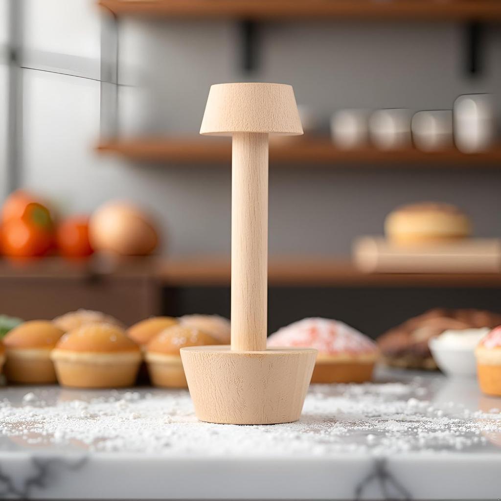 2 Pcs Tart Tamper Pastry Tamper Double Side Wooden Egg Tart Tamper Mold DIY Cake Pastry Pusher for Kitchen Party Baking Tools, Pie, Tart and Quiche