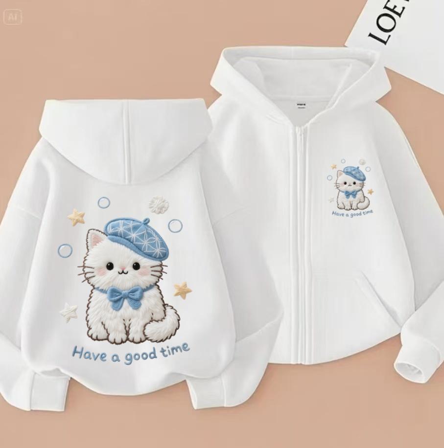 Autumn-Winter Y2K Cool Star Pattern Children's Hooded Sweatshirt for Medium-Size Kids - Comfortable and Warm Pullover Sweater