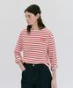 DEPOUND Striped Round Neck T-Shirt [Red]
