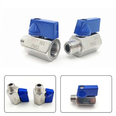 304 Stainless Steel Mini Small Ball Valve Inner and Outer Wire Mini Ball Valve