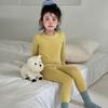 Girls Thermal Underwear Set Kids Winter Homewear Cotton Blend Soft Loungewear