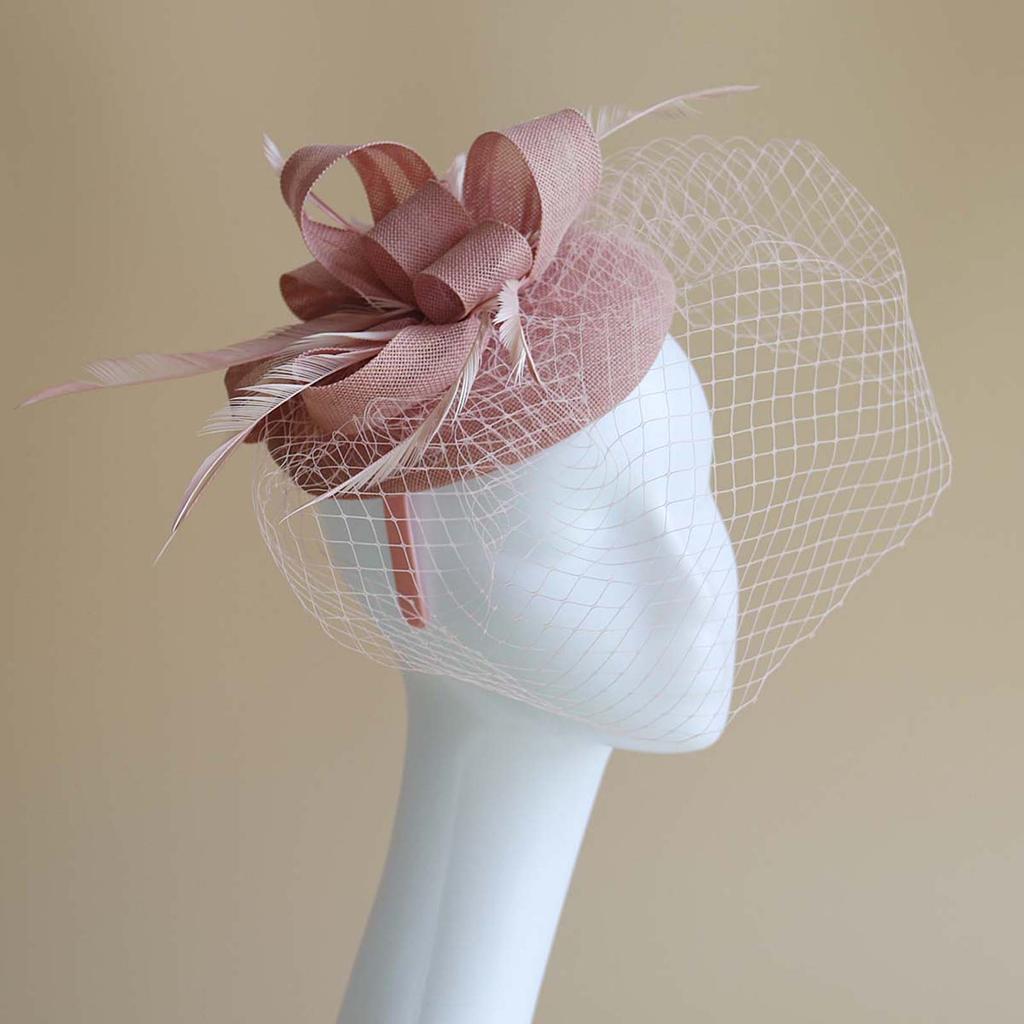 Fascinator Hat Veil For Women, Retro Tea Party Pillbox Derby Kentucky Hat Fascinator Feather Headpiece Art Deco For Party Acessories