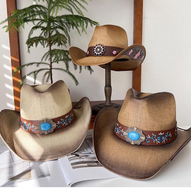 New Series Cowboy Hat Women's Men's Vintage Gentleman Dress Hat Panama Cowboy Jazz Hat Sombrero Hombre