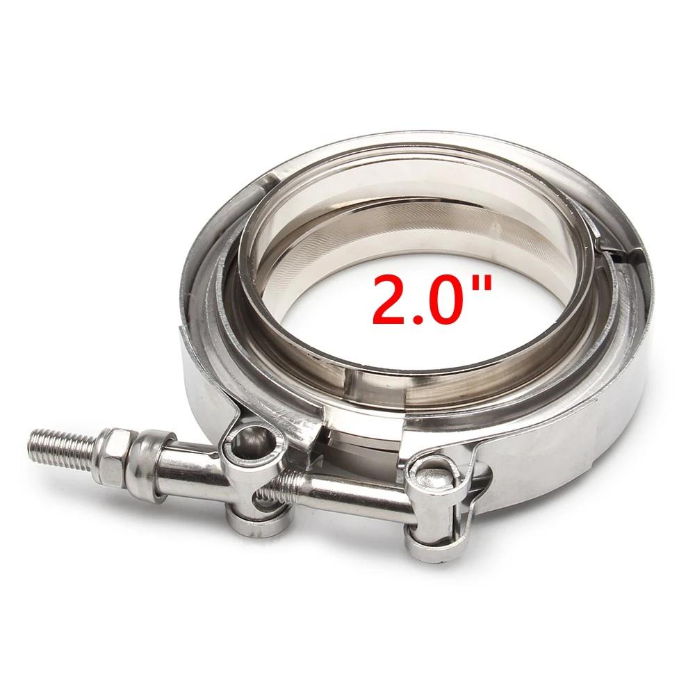V-Band Clamp With Male Female Flange Kit Turbo Downpipe Wastegate V-Band Turbo Exhaust Pipes Car Accessories TP-1011A