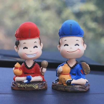 Boneco Decorativo para Carro de Resina Jigong Monk Criativo com Cabeça que Balança