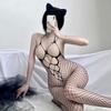 Hollow Halter Tube Top Opean Cortch Fishnet Bodysuits Korean Babydoll Women Nightwear Sleepwear