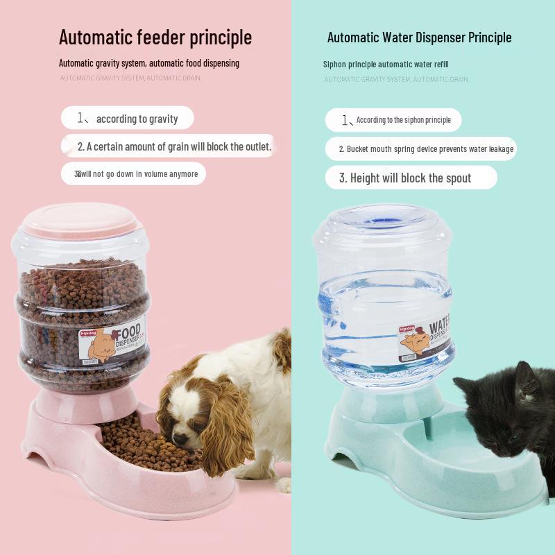 3.8L Automatic Pet Water Dispenser & Feeder for Cats and Dogs