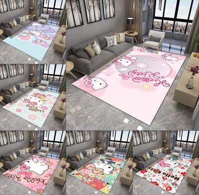  Sanrio Hello Kitty Kawaii Carpet for Living Room and Bedroom Bedside Sofa Area Rug Pink Room Decor Gift for Enthusiast