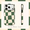 Warped Sage Checkerboard Geometric Graphic Film Aesthetic Protective Shockproof Bumper Phone Case Cover For iPhone 14 15 16 Pro Max Plus