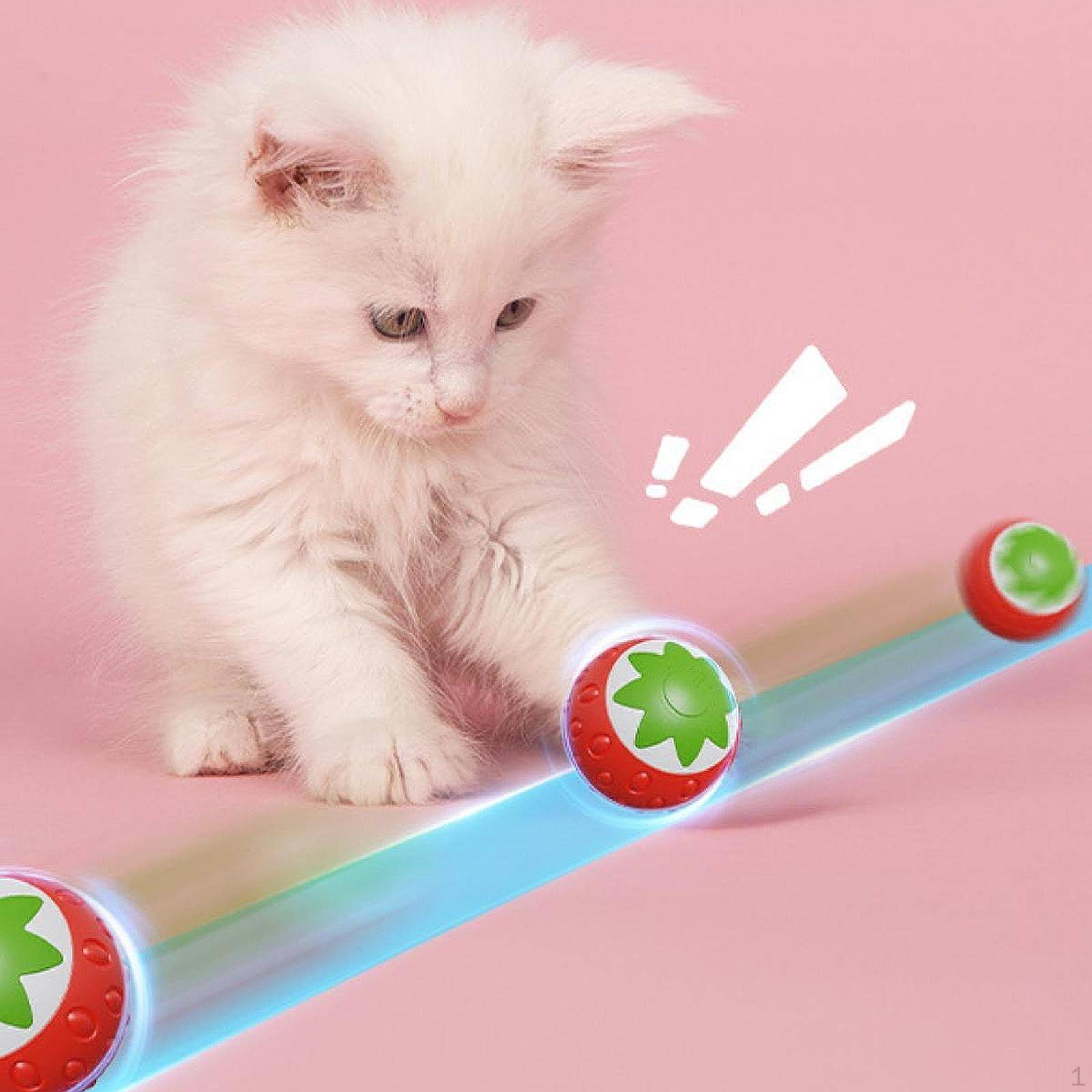 

Intelligent Interactive Cat Toy Ball Automatic Moving Rolling Kitten Toys Gifts for Indoor Cats червоний