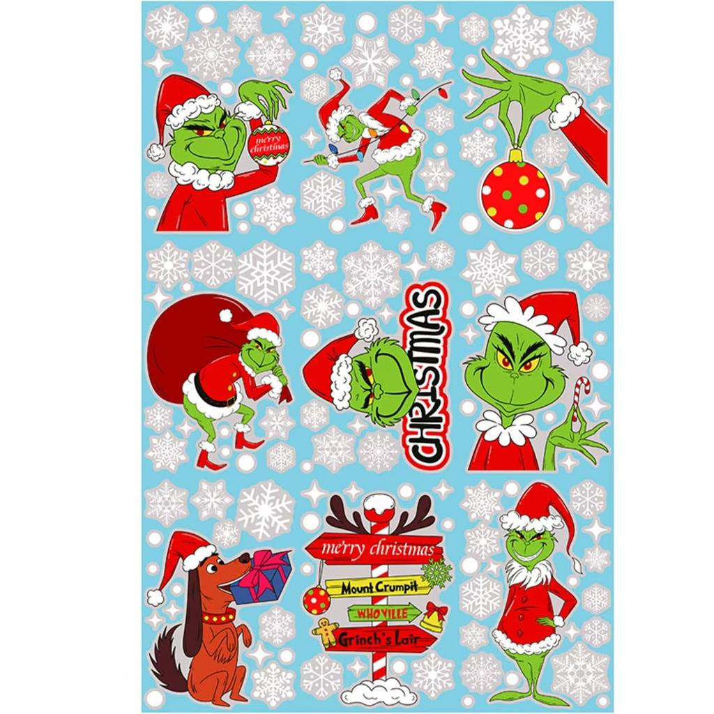 Christmas Window Stickers Merry Christmas Decorations for Home Christmas Wall Sticker Kids Room New Year Decoration 2026
