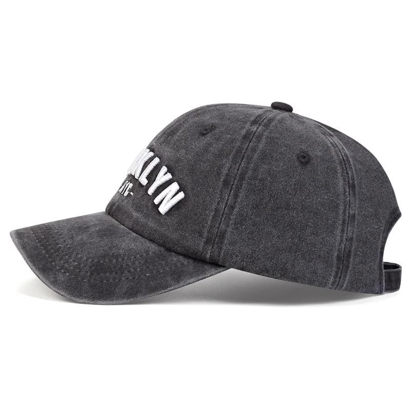 Unisex Brooklyn Letter Embroidery Wash Baseball Caps Spring And Autumn Outdoor Adjustable Casual Hats Sunscreen Hat Sports Cap
