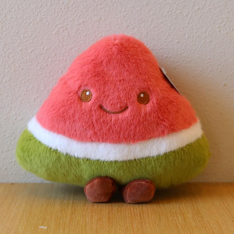 Fruit & Vegetable Plush Toy Set: Watermelon, Pineapple, Banana, Peach, Strawberry, Mango Cloth Dolls