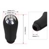 Luxury Car Gear Shift Knob For Renault Clio Mk3/Megane Mk2/Scenic Mk2 - 5 Speed, Lychee Grain PU Leather, Non-Slip Design