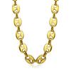 PVD 18K Gold Plated Kaffeebohnen Gliederkette Anhänger Halskette Statement Edelstahl Schweinenase Klobige Halsketten Bankett Schmuck