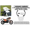 Fit For KTM Adventure "250/390, Adventure 390 X/R (2025) Luggage Carrier Silver"