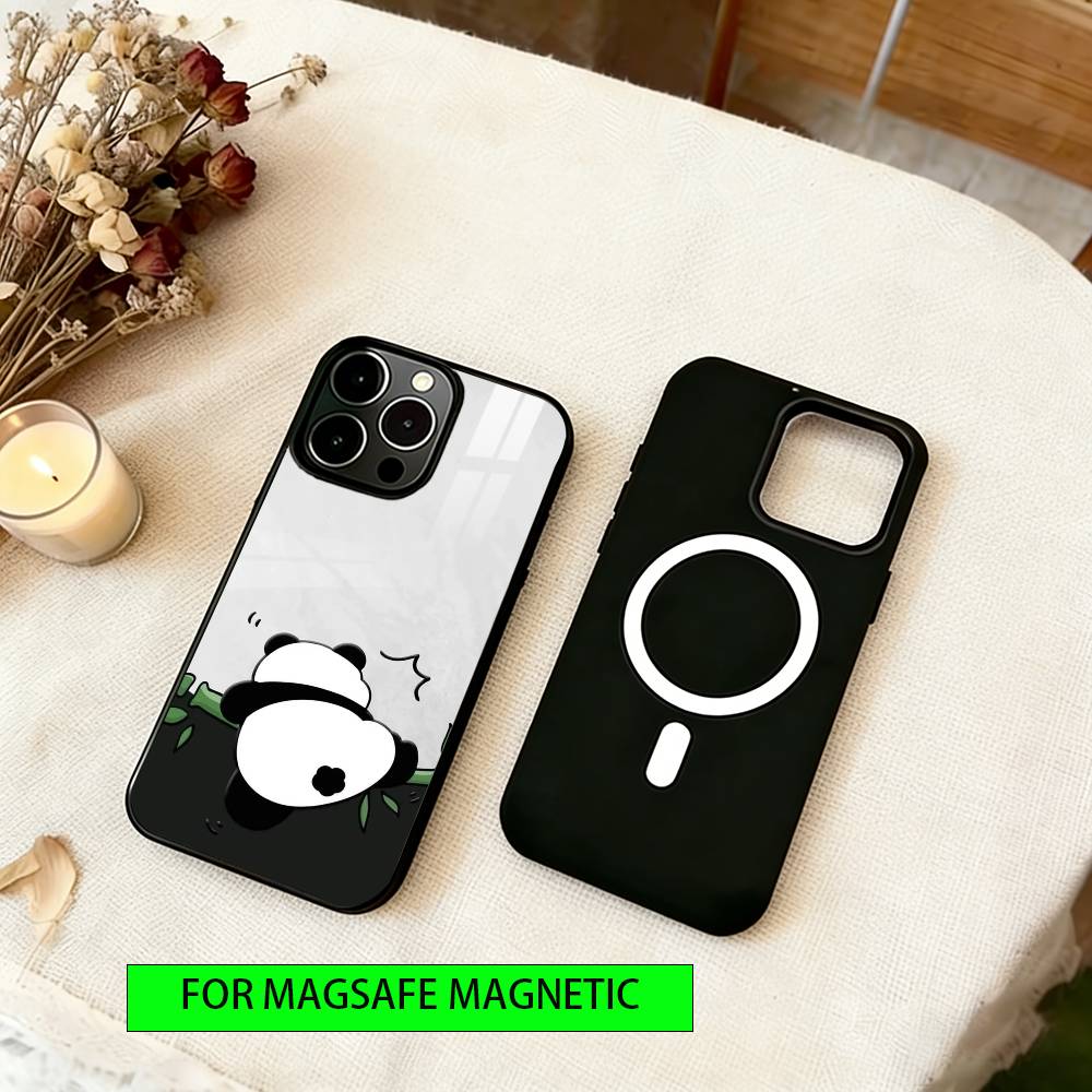 Baby panda Phone Case For iPhone17,16,15,14,13,12,11 Plus,Pro Magnetic with Magsafe Wireless Charging