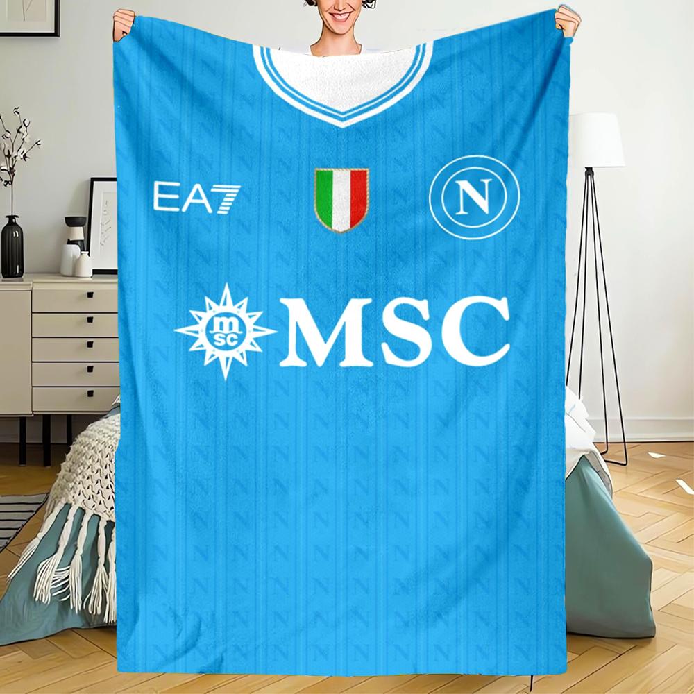 Napoli Theme Printed Blanket - Perfect for Couch, Bed, Travel & Outdoor Use | Machine Washable, Cozy & Durable.