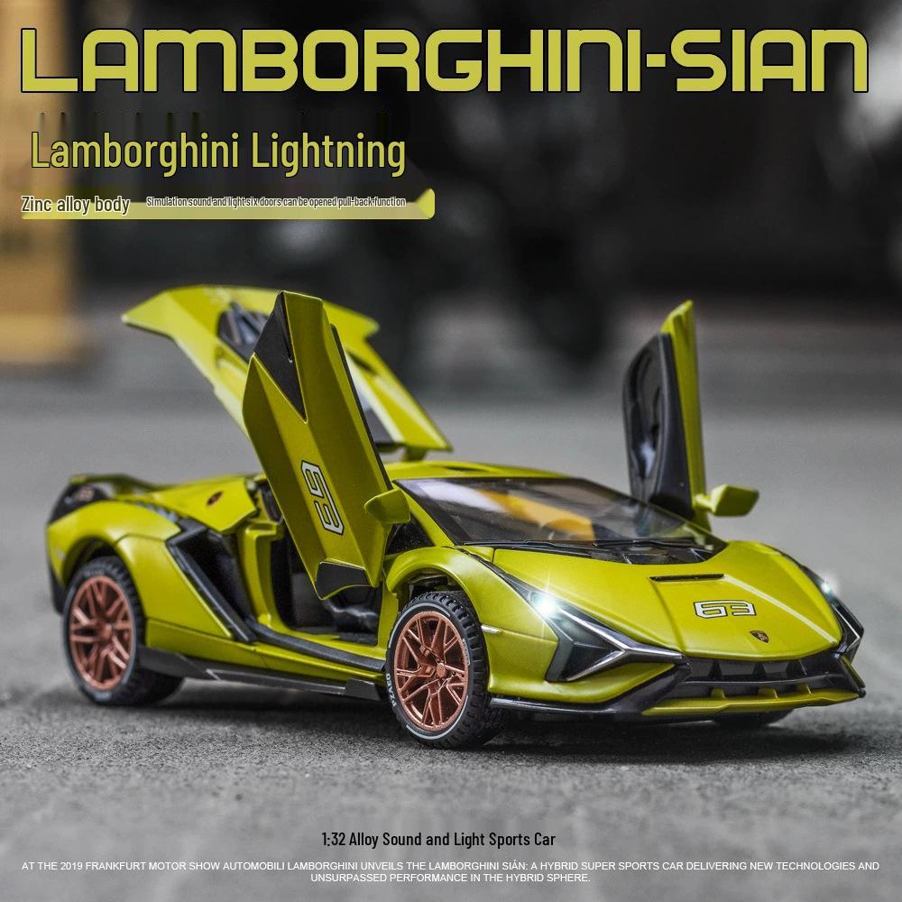 

Lamborghini Sian 1:32 Alloy Car Model with Sound & Light Pull-Back Toy