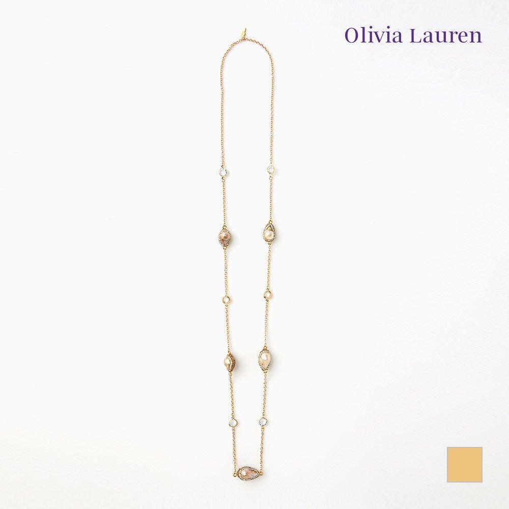 [Olivia Lauren] Pearl Pendant Long Necklace_Vycymwf7121