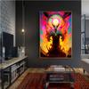 Abstrakt Fantasy Lågdemon Ondska Tryck Poster Canvas Målning Modern Väggkonst Bilder För Vardagsrum Sovrum Hemdekoration