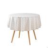 Nappe ronde tisse a carreaux 180 cm Axelle beige