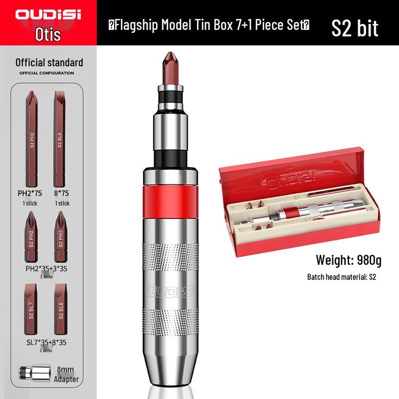 Multifunctional Cross Impact Bit Set & Screwdriver with Round Head Drill Bits