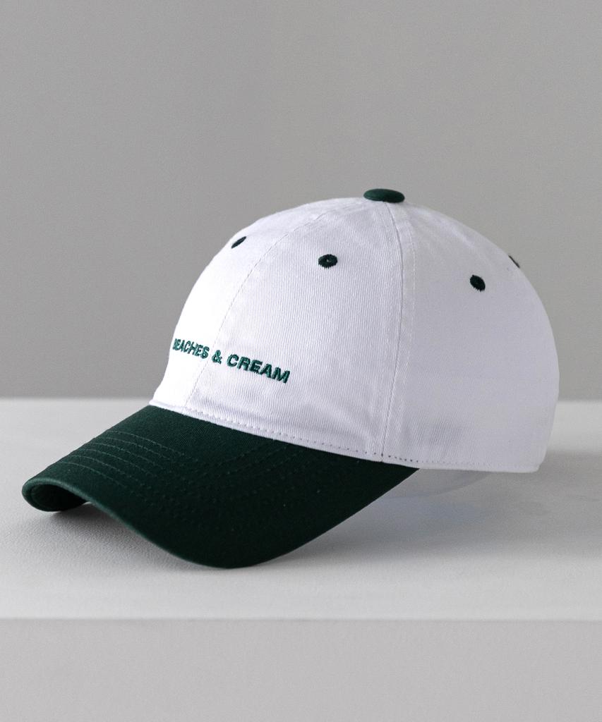 Bichiseuaenkeulim Small Logo Two-Tone Ball Cap-White(Dark Green)