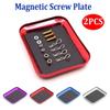 2PCS Multipurpose Magnetic Screw Tray Plate Aluminum Zinc Zinc Alloy Screws Disk Storage Plate  Automotive