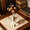 Abstract Human Sculpture 3D Printed Modern Test Tube Vase Holder for Fresh Dried Flowers Minimalist Desktop Figurine for Home Shelf Desk Living Room