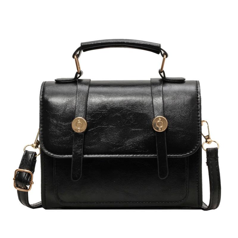 

Трендовая и модная женская маленькая сумка 2024 года, новая однотонная простая сумка-мессенджер для женщин, универсальная маленькая квадратная сумка в стиле ретро чёрный