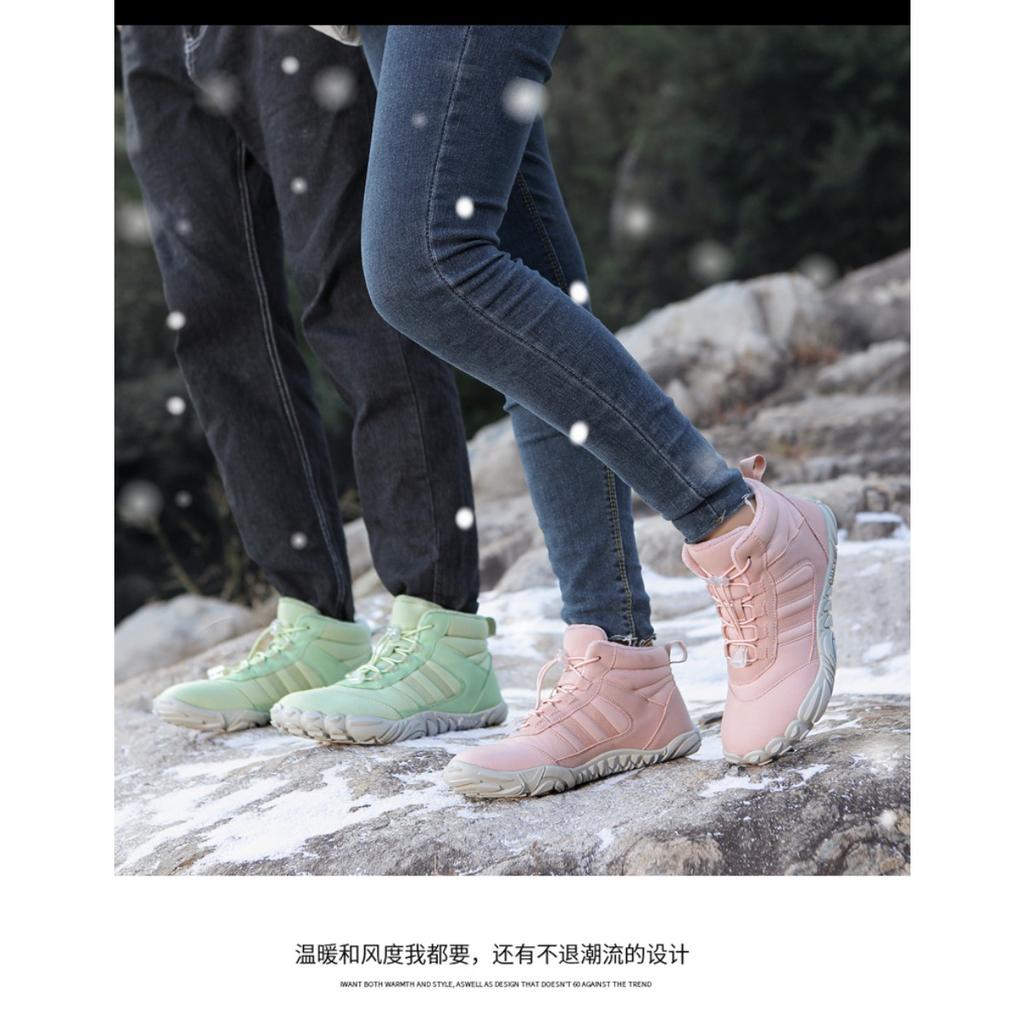 Winter Samt Fünf-Finger Schneestiefel für professionelle Wärme und Komfort, lässige Baumwollschuhe für Paare