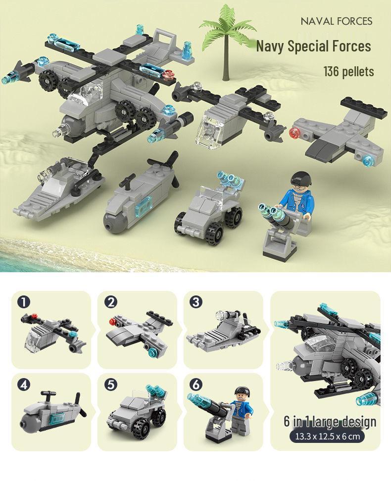 Compatible Lego Small Building Blocks: Educational Military Tank & Castle Set for Boys and Girls