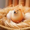 Dog & Egg Decorations Creative Shiba Inu Realistic Egg Shape Desk Decor for Home Offices Fun Christmas Gifts Home Decor Figurine