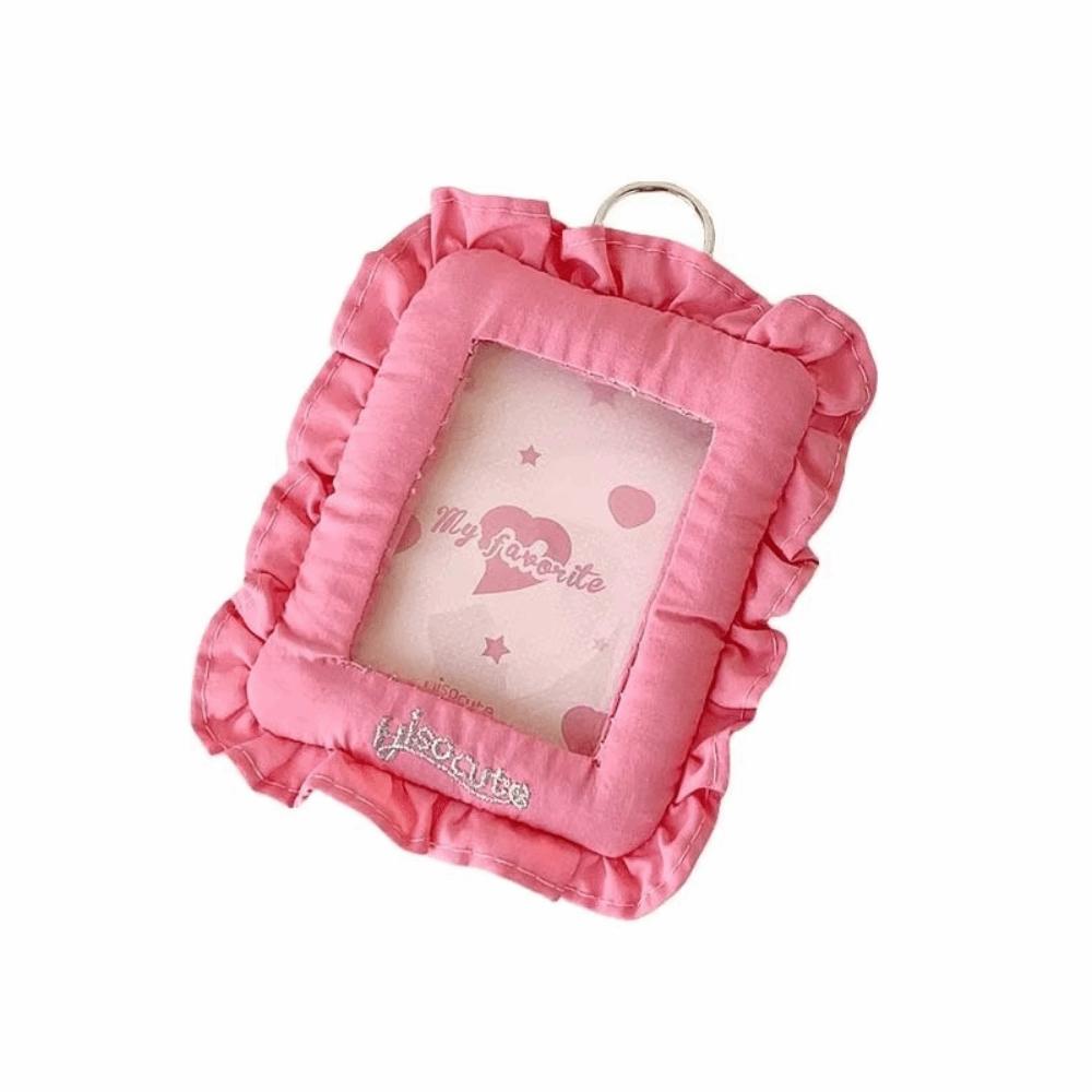 Soft Pillow Korean Photocard Holder with Keychain Photo Storage Pendant  School Stationery