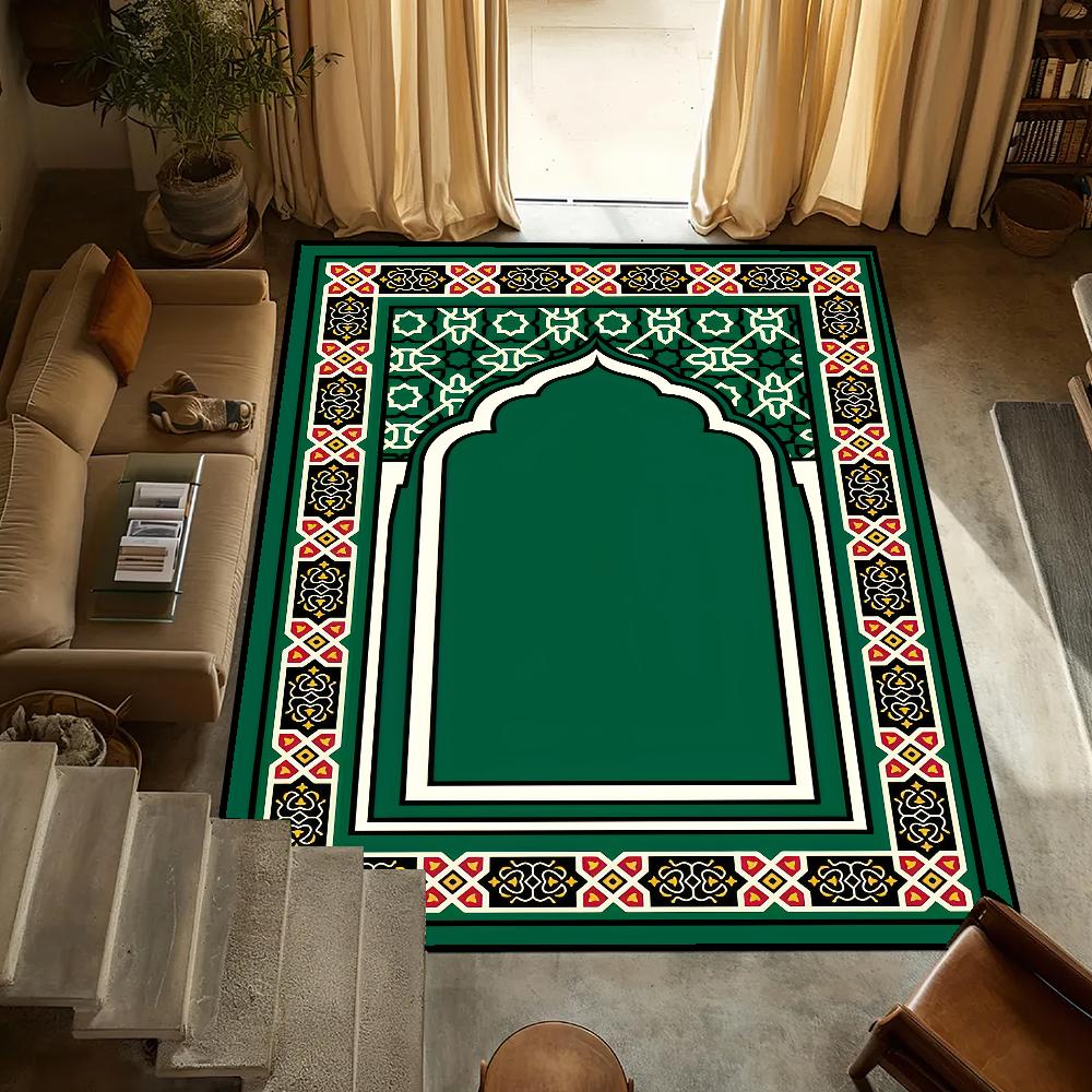 

маленький ковер Противоскользящий Кухня Спальня Молитва Исламский узор Ручная работа Тафтинговый дизайн Коврик Гостиная Мусульманская комната Украшение входа SJR40x60CM