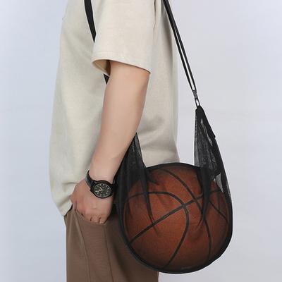 Nastavitelná síťovaná taška přes rameno Přenosný fotbalový úložný batoh Outdoorový basketbalový volejbal Multifunkční úložné tašky na míče