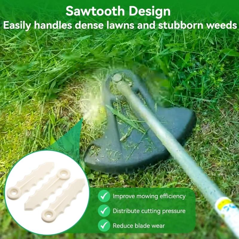 20PCS Serrated Edge Trimmer Blades Strong Plastic Replacement Discs AntiLoose Washers for Echo215712 Maxi-CutPro