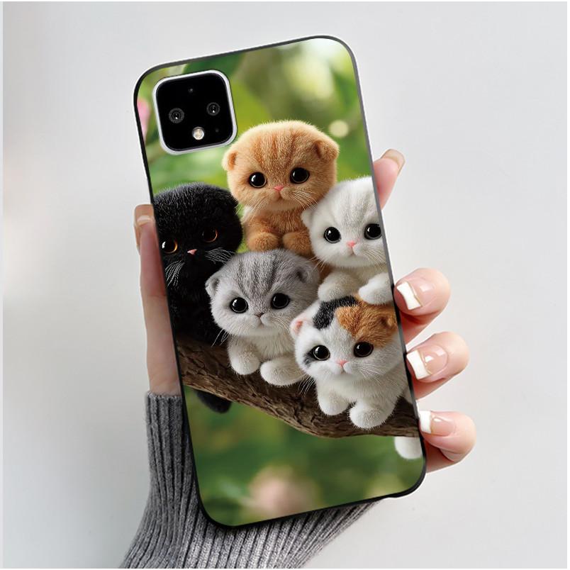 Casing For Google Pixel 4 / 4XL /4 XL Super-Thin Slim Case Aesthetic Luxury Cute Cool Boys Girls Black Matte Soft Silicone Cover