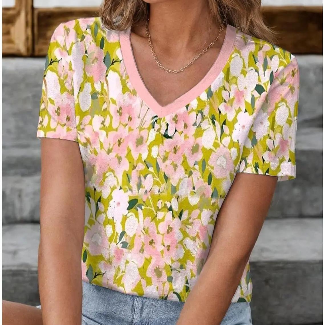 

Женский топ, футболки с принтом кота, женская одежда большого размера, футболки, летние топы с v-образным вырезом, рубашка, оригинальный дизайн, милые футболки с животными 4XL