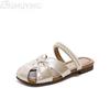 Pearl Women Flats Slippers New Mules Shoes 2025 Casual Summer Sandals Luxury Slingback Woman Shoes Walking Sandalias