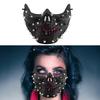 Rhinestones Rivet Mask Masquerade Mask Half Face Mask Halloween Cosplay Accessories for Women Men Masquerade Cosplay