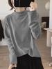 Women's Slimming High Neck Apricot Thermal Fleece Long Sleeve Casual Top - 2026 Autumn/Winter Collection