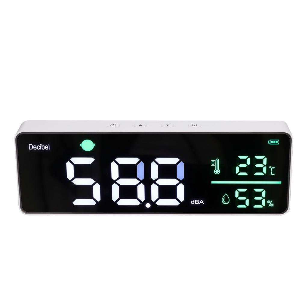 Wall Hanging Sound Level Meter 11in Large LED Display Screen Temperature Humidity Meter for Classroom